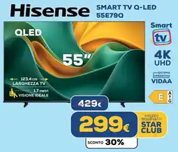 Euronics Hisense SMART TV Q-LED 55E79Q offerta