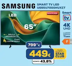 Euronics SAMSUNG SMART TV LED UE65U7000HUXZT offerta
