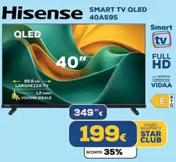 Euronics Hisense SMART TV QLED 40A59S offerta