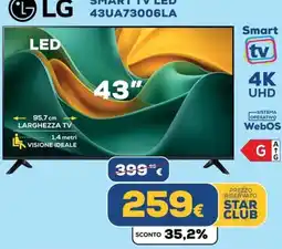 Euronics LG SMART TV LED 43UA73006LA offerta