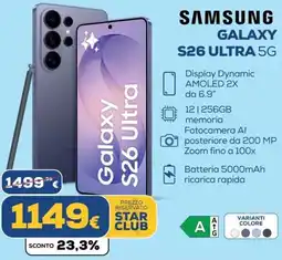 Euronics SAMSUNG GALAXY S26 ULTRA 5G offerta