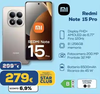 Euronics Redmi Note 15 Pro offerta