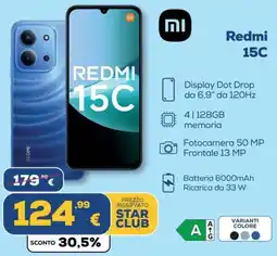 Euronics Redmi 15C offerta