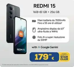 Euronics REDMI 15 offerta