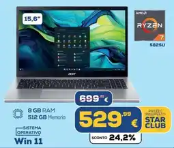 Euronics Acer offerta