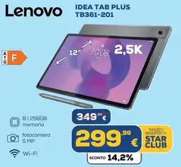 Euronics Lenovo IDEA TAB PLUS TB361-201 offerta