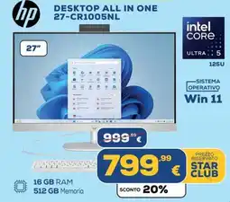 Euronics HP DESKTOP ALL IN ONE 27-CR1005NL offerta