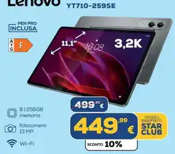 Euronics Lenovo YT710-259SE offerta