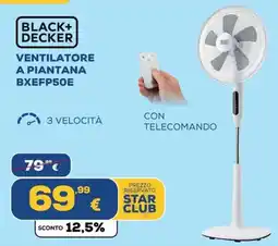 Euronics BLACK+DECKER VENTILATORE A PIANTRANA BXEFP50E offerta