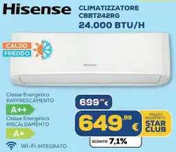 Euronics Hisense CLIMATIZZATORE CBBT242RG offerta