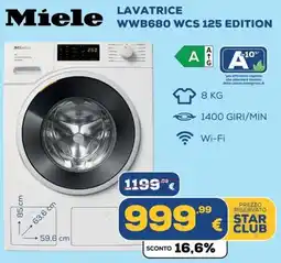 Euronics Miele LAVATRICE WWB680 WCS 125 EDITION offerta
