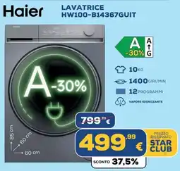 Euronics LAVATRICE Haier HW100-B14367GUIT offerta