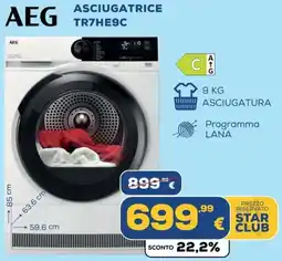 Euronics ASCIUGATRICE AEG TR7HE9C offerta