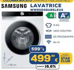 Euronics SAMSUNG LAVATRICE offerta