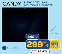 Euronics CANDY PIANO COTTURA A INDUZIONE C17428CTT offerta