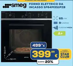 Euronics Forno elettrico da incasso Smeg offerta