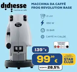 Euronics MACCHINA DA CAFFÉ FROG REVOLUTION BASE offerta