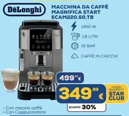 Euronics DeLonghi MACCHINA DA CAFFÈ MAGNIFICA START offerta