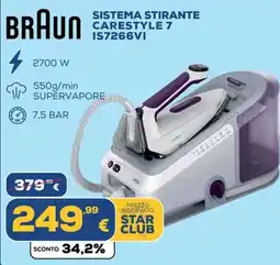 Euronics BRAUN SISTEMA STIRANTE CARESTYLE 7 offerta