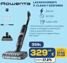 Euronics Rowenta LAVAPAVIMENTI X-CLEAN 7 GZ5736EO offerta