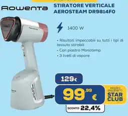 Euronics Rowenta Stiratore Verticale Aerosteam DR9814FO offerta