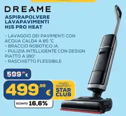 Euronics DREAME ASPIRAPOLVERE LAVAPAVIMENTI H15 PRO HEAT offerta