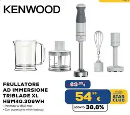 Euronics KENWOOD FRULLATORE AD IMMERSIONE TRIBLADE XL offerta
