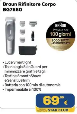 Euronics Braun Rifinitore Corpo BG7550 offerta