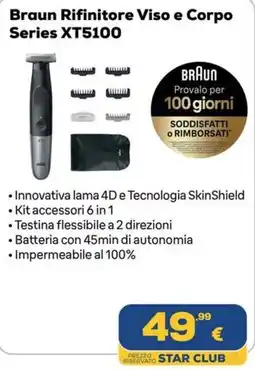 Euronics Braun Rifinitore Viso e Corpo Series XT5100 offerta