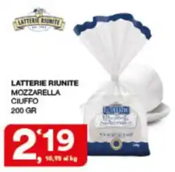 Sisa Latterie Riunite Mozzarella Ciuffo offerta