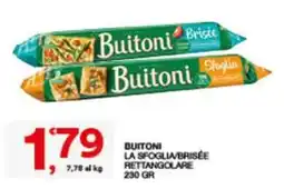 Sisa Buitoni LA SFOGLIA/BRISÉE RETTANGOLARE offerta