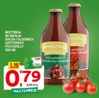 Sisa BOTTEGA DI SICILIA SALSA CILIEGINO/ DATTERINO/ PICCADILLY offerta