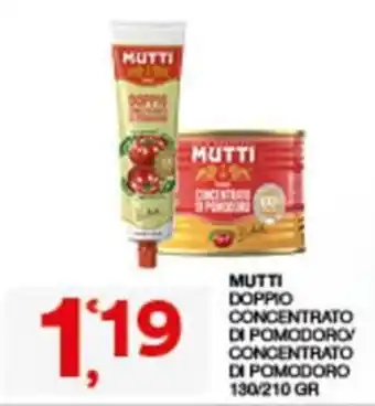 Sisa MUTTI DOPPIO CONCENTRATO DI POMODORO offerta