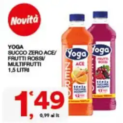 Sisa Yoga SUCCO ZERO ACE/FRUTTI ROSSI/MULTIFRUTTI offerta