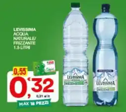 Sisa LEVISSIMA ACQUA NATURALE/FRIZZANTE offerta