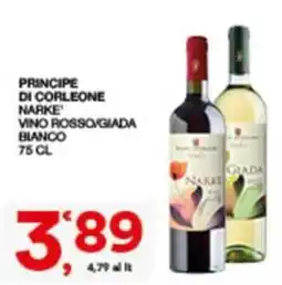 Sisa PRINCIPE DI CORLEONE NARKE' VINO ROSSO/GIADA BIANCO offerta