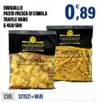 Adhoc Orogiallo pasta fresca di semola offerta