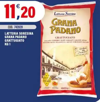 Adhoc Latteria Soresina Grana Padano Grattugiato offerta
