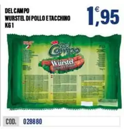 Adhoc Del Campo Würstel di pollo e tacchino offerta
