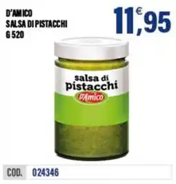 Adhoc Salsa di pistacchi D'Amico offerta