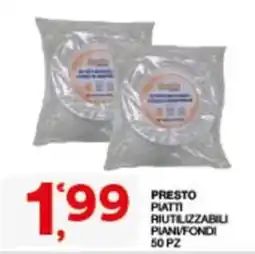 Sisa PRESTO PIATTI RIUTILIZZABILI offerta