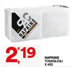 Sisa NAPKINS TOVAGLIOLI offerta