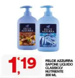 Sisa FELCE AZZURRA SAPONE LIQUIDO CLASSICO/NUTRIENTE offerta
