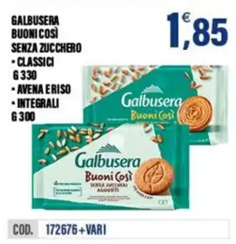 Adhoc Galbusera Buoni Così senza zucchero offerta