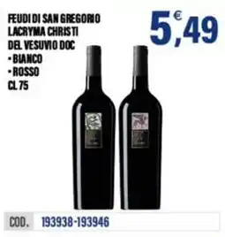 Adhoc Feudi di San Gregorio Lacryma Christi del Vesuvio DOC offerta