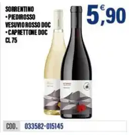 Adhoc Sorrentino - Piedirosso Vesuvio Rosso DOC - Caprettone DOC offerta