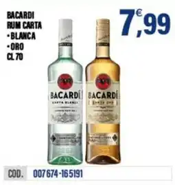 Adhoc Bacardi Rum Carta - Blanca - Oro offerta