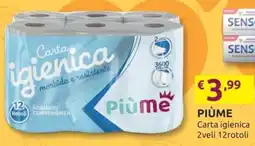 PiùMe Carta igienica Piùme offerta