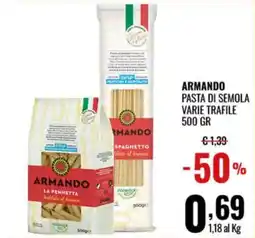 Gecop ARMANDO PASTA DI SEMOLA VARIE TRAFILLE offerta