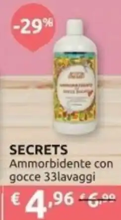 PiùMe SECRETS Ammorbidente con gocce offerta